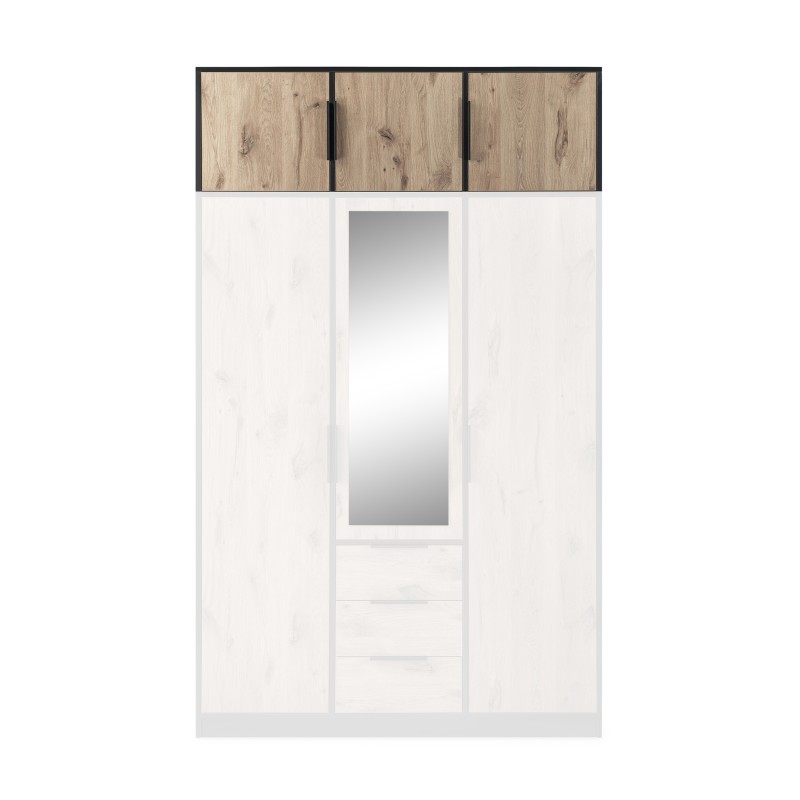 Szafa LIVO 150 cm – 3 Drzwi, 3 Szuflady, Drążki na Ubrania