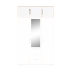 Szafa LIVO 150 cm – 3 Drzwi, 3 Szuflady, Drążki na Ubrania