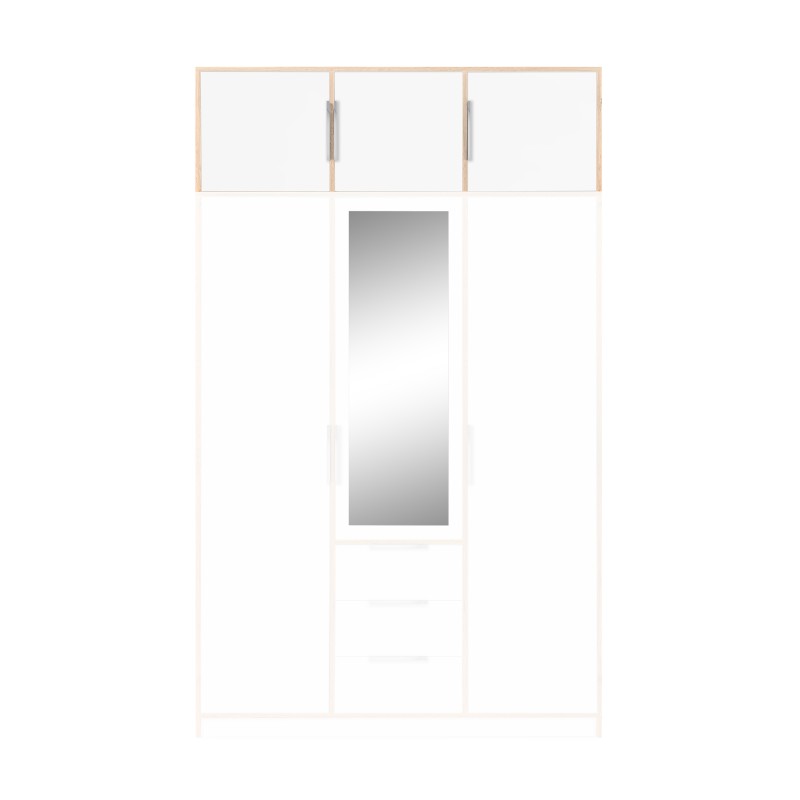 Szafa LIVO 150 cm – 3 Drzwi, 3 Szuflady, Drążki na Ubrania