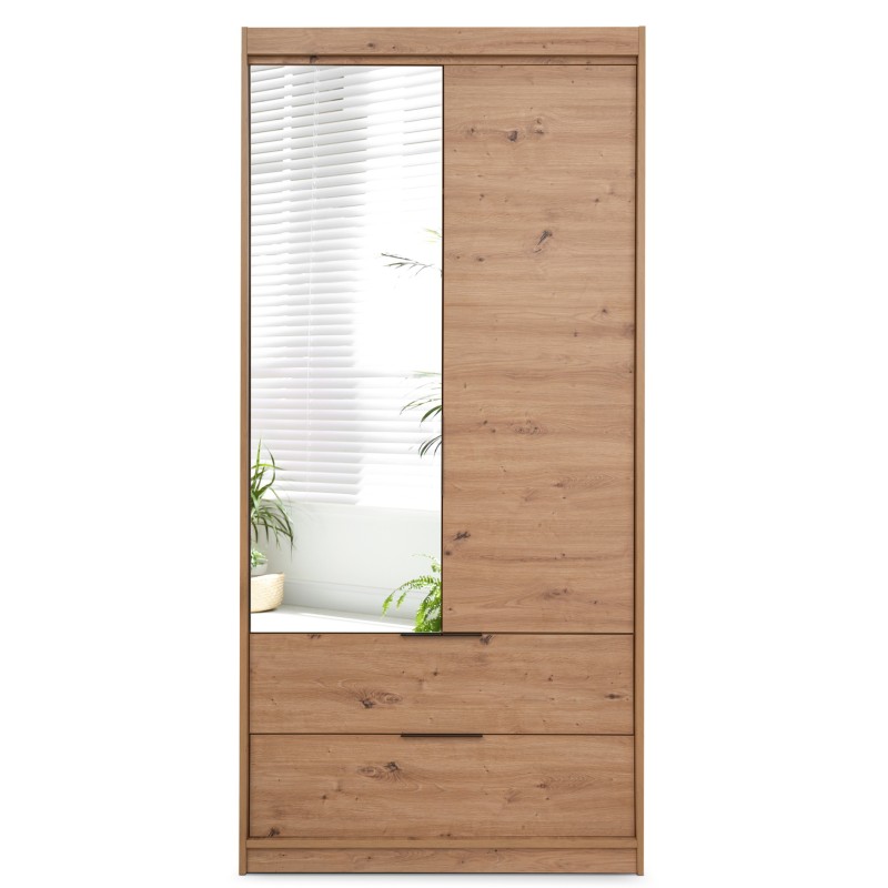 Szafa MADERO z lustrem i 2 szufladami 100/200/250 cm