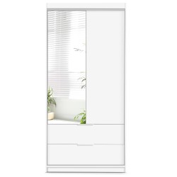 Szafa MADERO z lustrem i 2 szufladami 100/200/250 cm