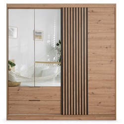 Szafa MADERO z lustrem i 2 szufladami 100/200/250 cm