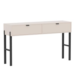 Toaletka CORTINA 140 cm Beż Piaskowy – 2 Szuflady