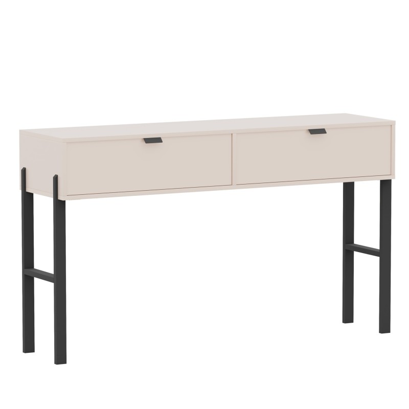Toaletka CORTINA 140 cm Beż Piaskowy – 2 Szuflady