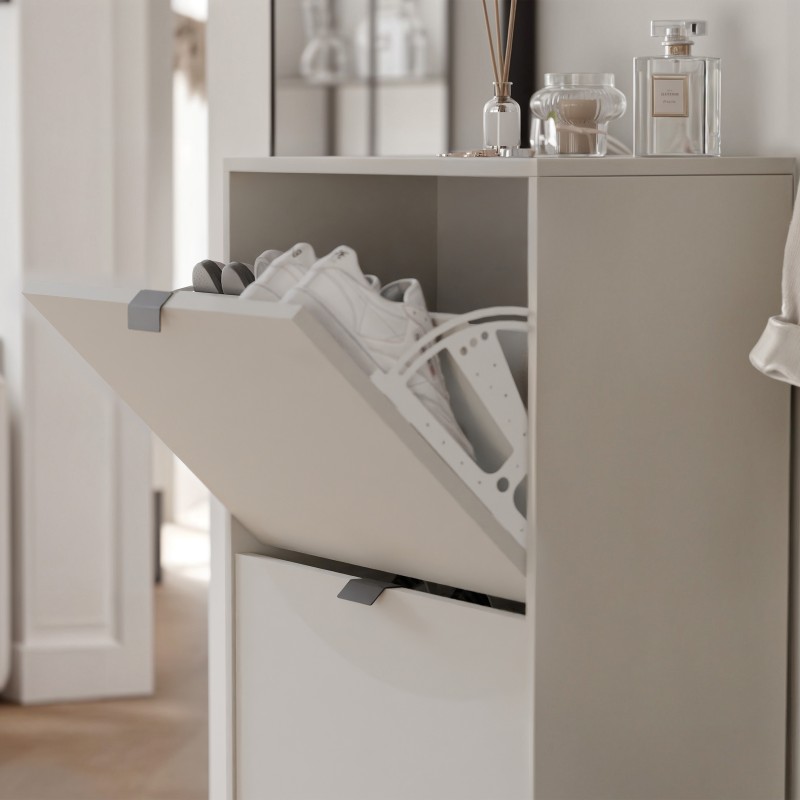 Szafka na buty CORTINA 60 cm – 2 drzwi, piaskowy beż