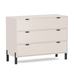 Komoda CORTINA Beż Piaskowy – 3 Szuflady 109 cm