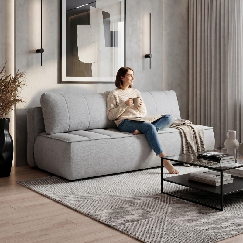 Sofa DORIS rozkładana 210 cm – funkcja spania DL i pojemnik