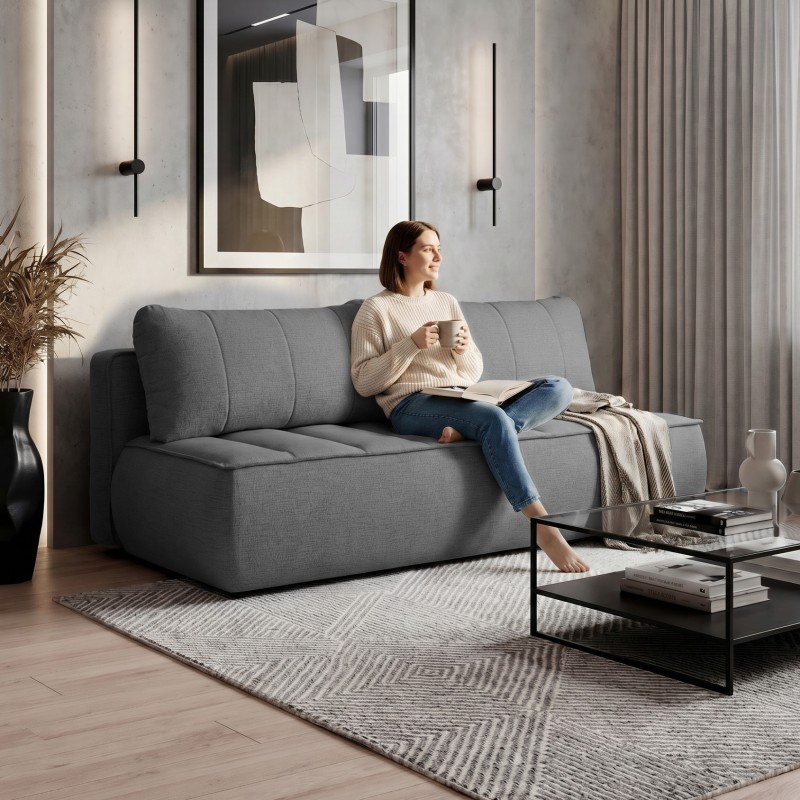 Sofa DORIS rozkładana 210 cm – funkcja spania DL i pojemnik