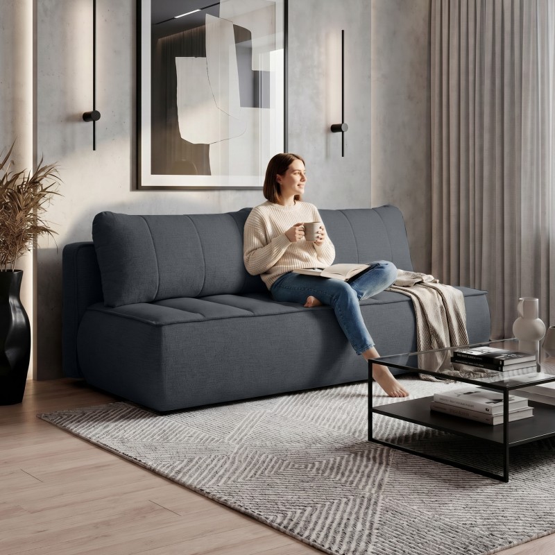 Sofa DORIS rozkładana 210 cm – funkcja spania DL i pojemnik
