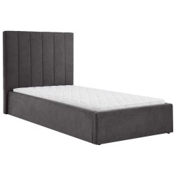 Łóżko MELVIO 90x200 z pojemnikiem – tapicerowane Velvet Grey