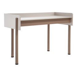 Biurko BOREO 126 cm – Kaszmir/Cappuccino, Metalowe Nogi