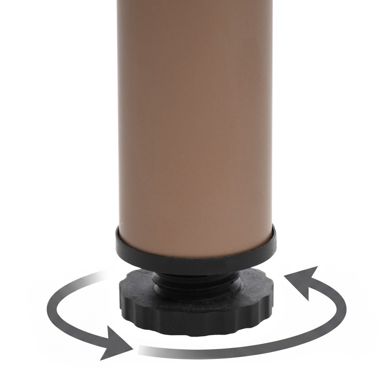 Biurko BOREO 126 cm – Kaszmir/Cappuccino, Metalowe Nogi