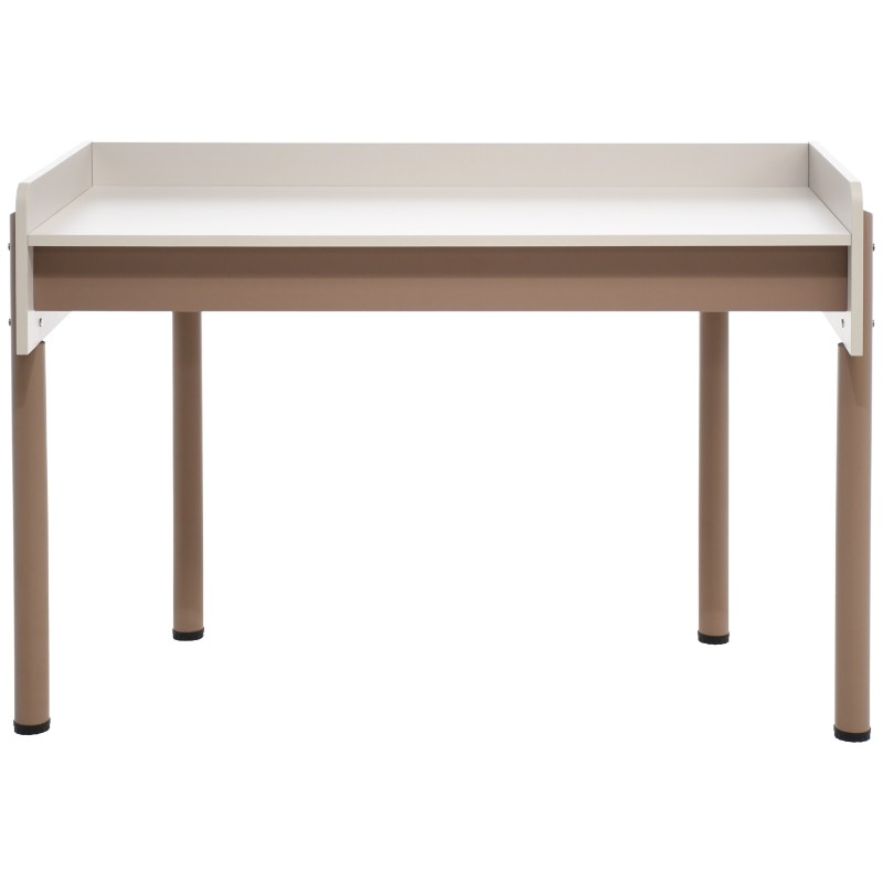 Biurko BOREO 126 cm – Kaszmir/Cappuccino, Metalowe Nogi