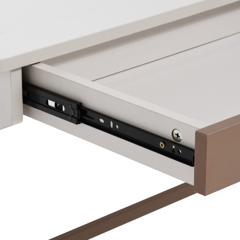 Biurko BOREO 120 cm – kaszmir/cappuccino, 2 szuflady