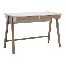 Biurko BOREO 120 cm – kaszmir/cappuccino, 2 szuflady