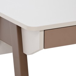 Biurko BOREO 120 cm – kaszmir/cappuccino, 2 szuflady