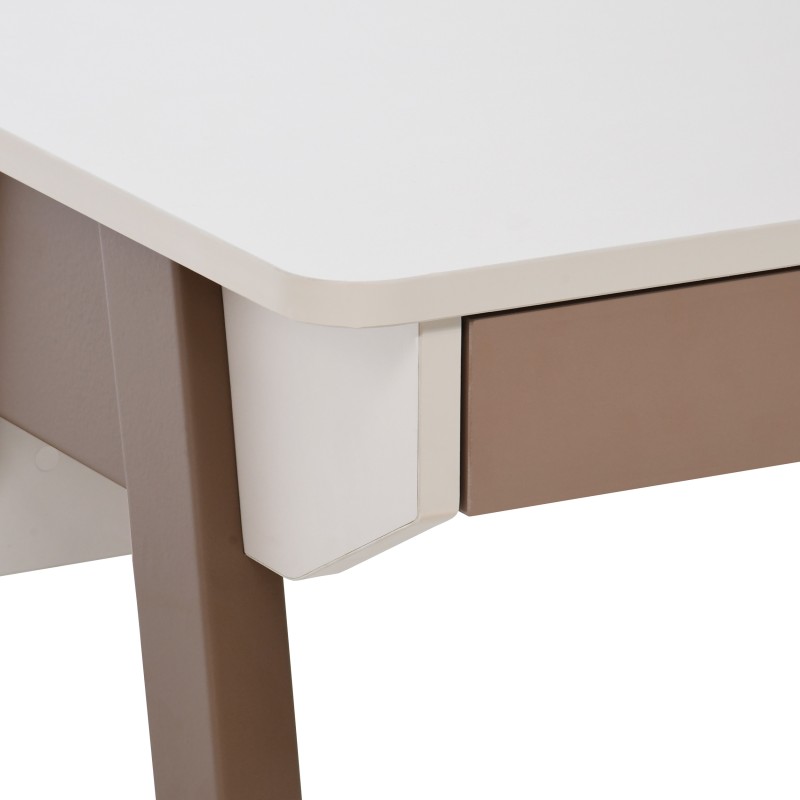 Biurko BOREO 120 cm – kaszmir/cappuccino, 2 szuflady