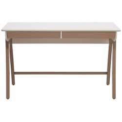 Biurko BOREO 120 cm – kaszmir/cappuccino, 2 szuflady