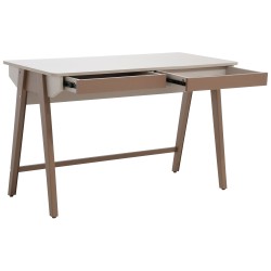 Biurko BOREO 120 cm – kaszmir/cappuccino, 2 szuflady