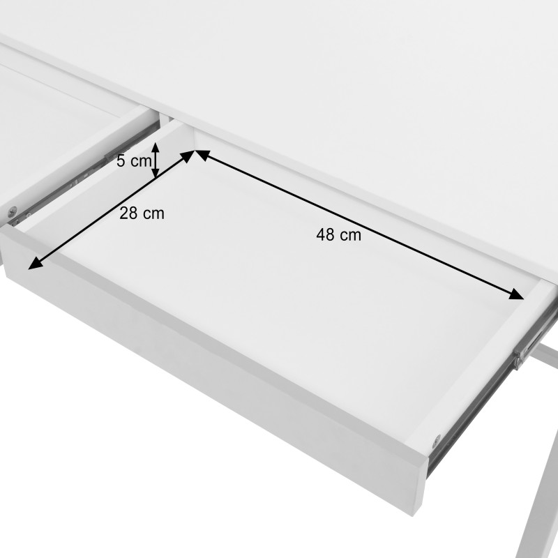 Biurko BOREO 120 cm – kaszmir/cappuccino, 2 szuflady