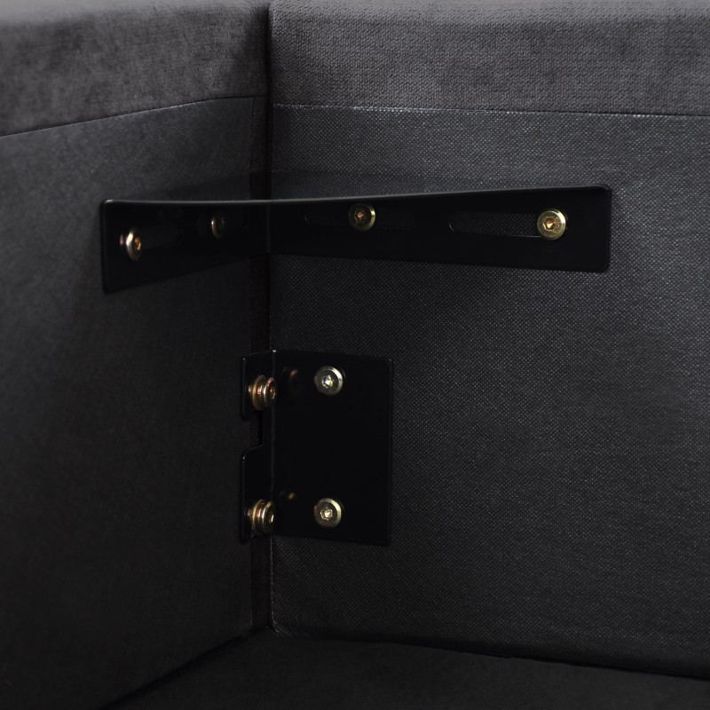 Łóżko MELVIO 90x200 z pojemnikiem – tapicerowane Velvet Grey