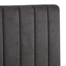 Łóżko MELVIO 90x200 z pojemnikiem – tapicerowane Velvet Grey