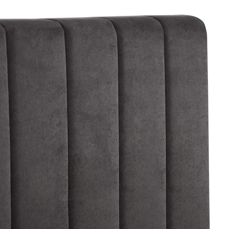 Łóżko MELVIO 90x200 z pojemnikiem – tapicerowane Velvet Grey