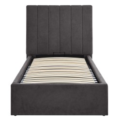 Łóżko MELVIO 90x200 z pojemnikiem – tapicerowane Velvet Grey