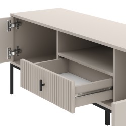 Szafka RTV MARVELLO Kaszmir – Ryflowany Front MDF