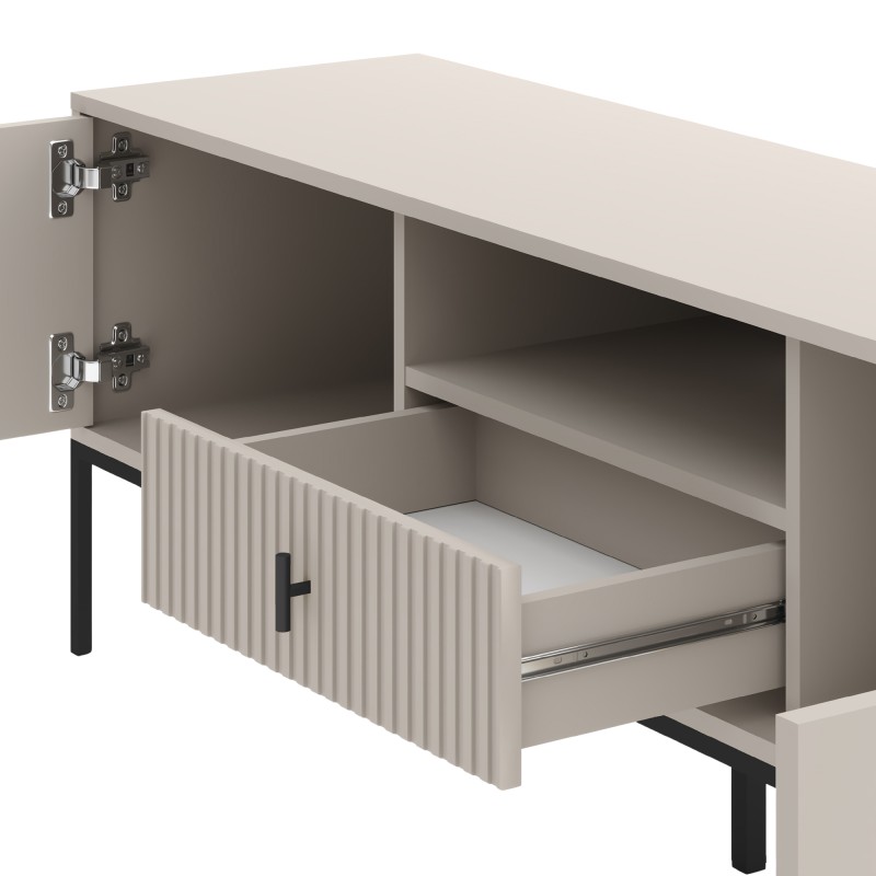 Szafka RTV MARVELLO Kaszmir – Ryflowany Front MDF