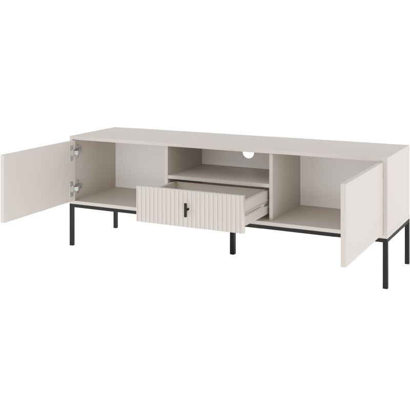 Szafka RTV MARVELLO Kaszmir – Ryflowany Front MDF
