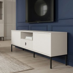 Szafka RTV MARVELLO Kaszmir – Ryflowany Front MDF