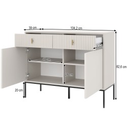 Komoda MARVELLO Kaszmir 104 cm – 2 Drzwi, 2 Szuflady