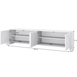Szafka RTV AMARO Kaszmir – 4 Drzwi Push-to-Open