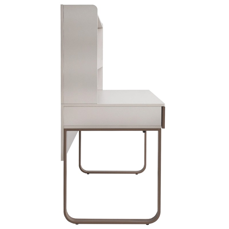 Biurko BOREO 120 cm – 2 szuflady, nadstawka, kaszmir / cappuccino
