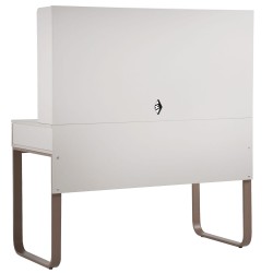 Biurko BOREO 120 cm – 2 szuflady, nadstawka, kaszmir / cappuccino
