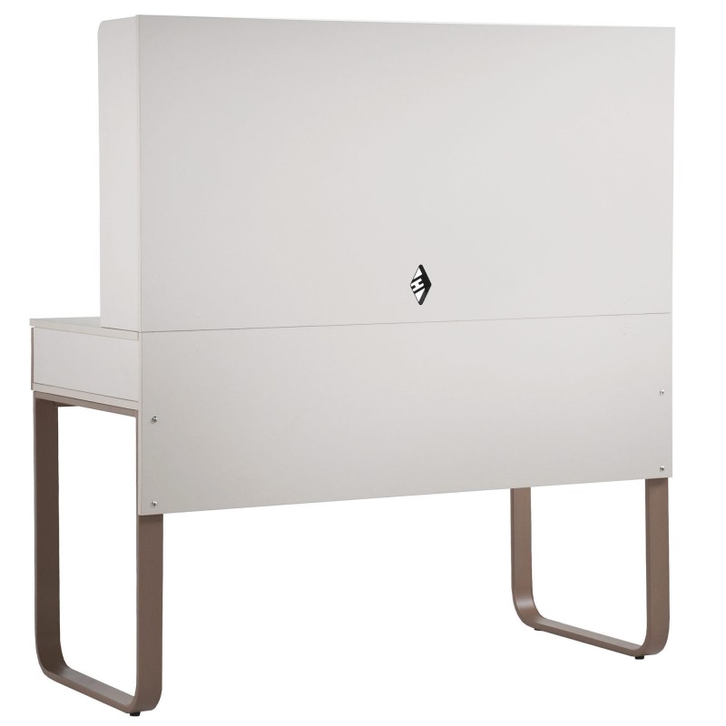 Biurko BOREO 120 cm – 2 szuflady, nadstawka, kaszmir / cappuccino