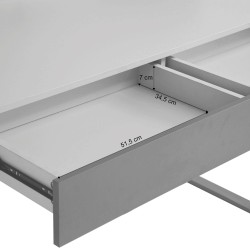 Biurko BOREO 120 cm – 2 szuflady, nadstawka, kaszmir / cappuccino