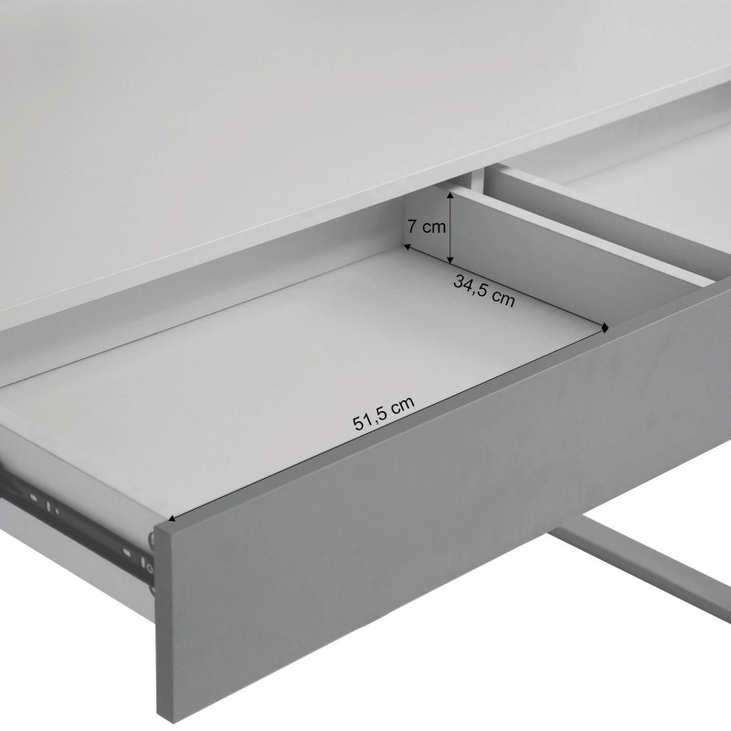 Biurko BOREO 120 cm – 2 szuflady, nadstawka, kaszmir / cappuccino