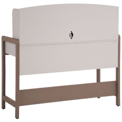 Biurko BOREO 120 cm – 2 szuflady, nadstawka, metalowy stelaż