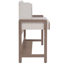 Biurko BOREO 120 cm – 2 szuflady, nadstawka, metalowy stelaż