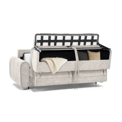 Sofa PAVARTI z funkcją spania – włoski automat, materac PU 10 cm