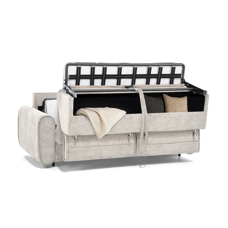 Sofa PAVARTI z funkcją spania – włoski automat, materac PU 10 cm