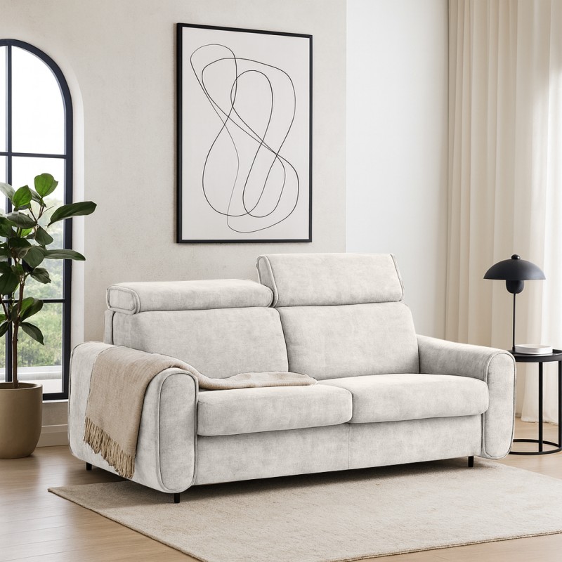 Sofa PAVARTI z funkcją spania – włoski automat, materac PU 10 cm