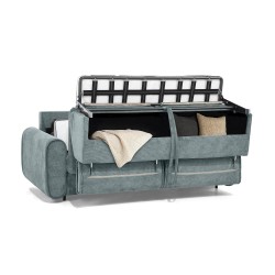 Sofa PAVARTI z funkcją spania – włoski automat, materac PU 10 cm