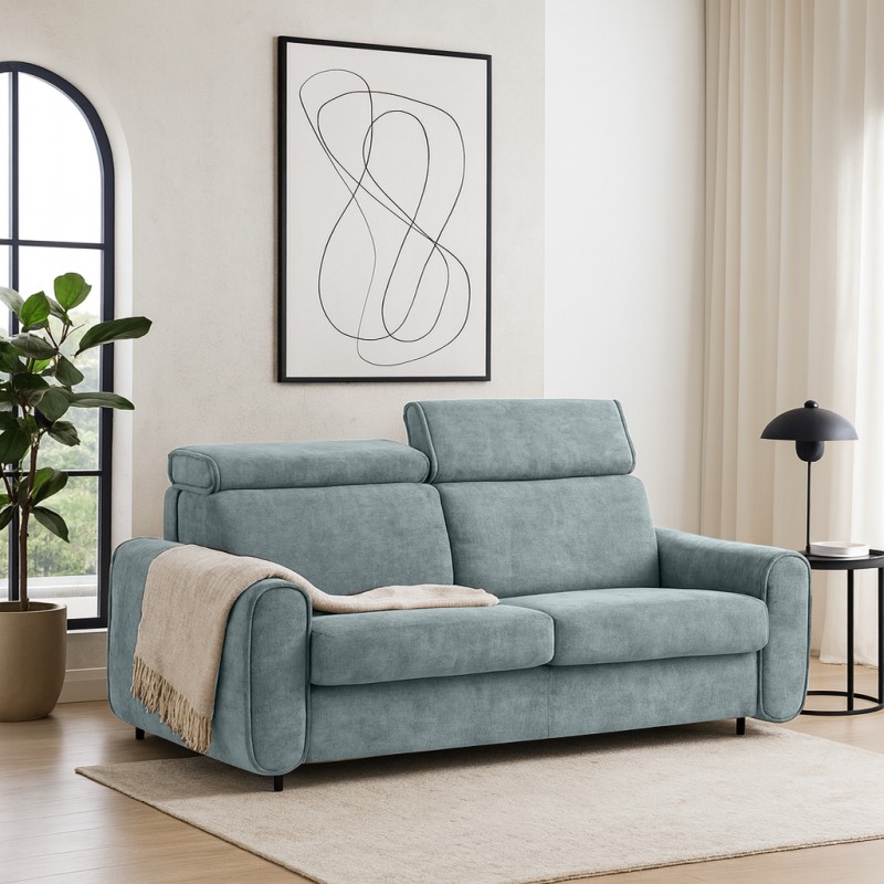 Sofa PAVARTI z funkcją spania – włoski automat, materac PU 10 cm