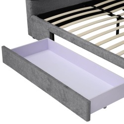 Łóżko AUREA 160x200 z szufladą – tapicerowane z opcją materaca