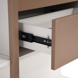 Regał BOREO 90 cm – 2 Szuflady, Otwarte Półki i Metalowy Stelaż