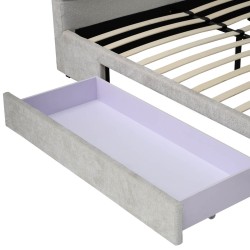 Łóżko AUREA 160x200 z szufladą – tapicerowane z opcją materaca