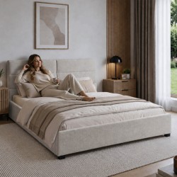 Łóżko AUREA 160x200 z szufladą – tapicerowane z opcją materaca